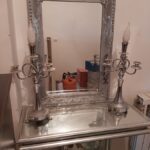آینه شمعدان نقره ای